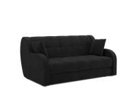 Диван аккордеон Барон НПБ 120х200 см (Велюр черный HB-178/17)