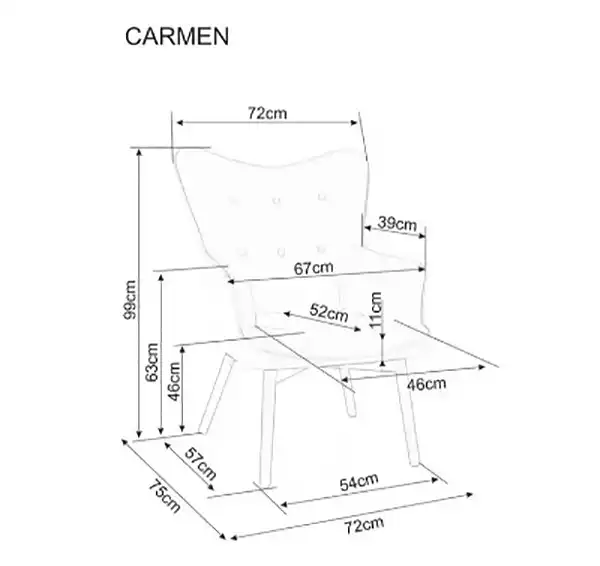 Кресло Carmen Raven 30