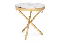 Журнальный стол Woodville Monika 50х55 marble / gold