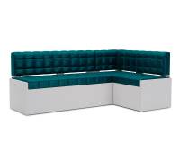 Ганновер Правый угол (Бархат сине-зеленый STAR VELVET 43 BLACK GREEN) 208х82х133 см