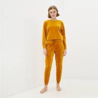 Лорен (горчичный) XS Костюм велюровый