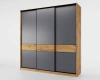 Шкаф-купе SLIM,184*60, Дуб вотан, Серый