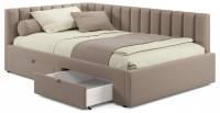 Кровать полутораспальная Milena 1200 с ящиками