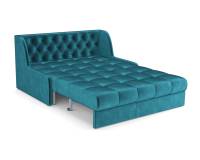 Диван аккордеон Барон №6 НПБ 155х200 см (Бархат сине-зеленый STAR VELVET 43 BLACK GREEN)
