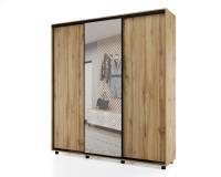 Шкаф-купе PRIME, 177х60х230 Дуб вотан с зеркалом