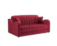 Диван аккордеон Барон №4 НПБ 180х200 см (Бархат красный STAR VELVET 3 DARK RED)