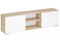 ТВ-тумба Woodville Алетра ТБ01-1600 дуб крафт серый / глянец белый