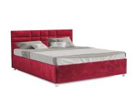 Кровать Нью-Йорк 140 см (бархат красный STAR VELVET 3 DARK RED)