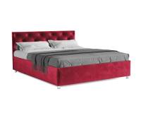 Кровать Классик 140 см (бархат красный STAR VELVET 3 DARK RED)