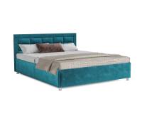 Кровать Версаль 140 см (бархат сине-зеленый STAR VELVET 43 BLACK GREEN)