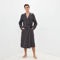 Гамлет (антрацит) S Мужской Халат с капюшоном