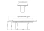 Керамический стол Woodville Готланд 180(240)x90 statuario titan gloss / белый