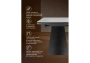 Керамический стол Woodville Симмонс 180(260)x90 statuario titan gloss / черный / орех дуб монтана