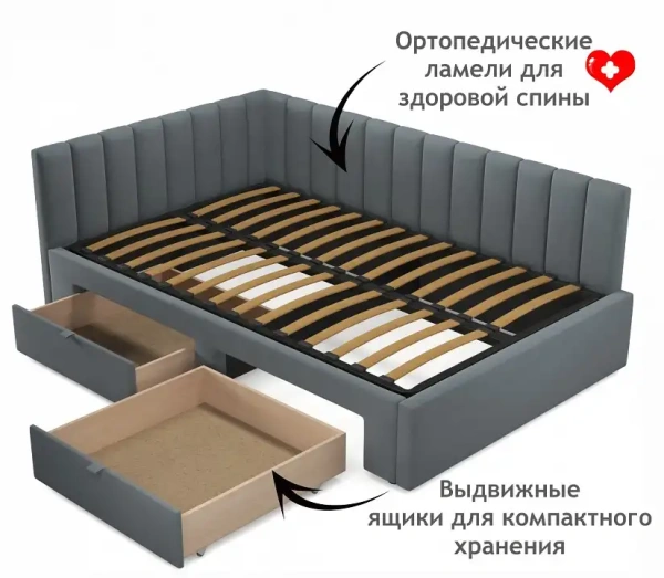 Кровать полутораспальная Milena 2000x1200