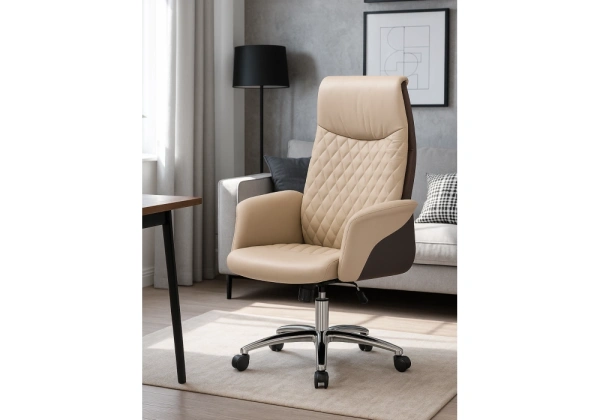 Офисное кресло Woodville Avrora beige / brown