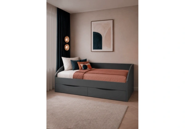 Кровать Woodville Эриол 90x200 графит