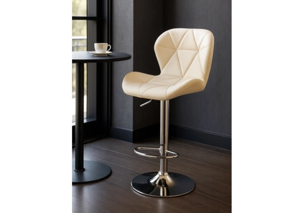 Барный стул Woodville Trio beige / chrome