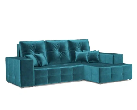 Монреаль Правый угол (бархат сине-зеленый STAR VELVET 43 BLACK GREEN)