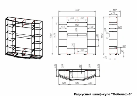 Шкаф-купе Мебелеф-5