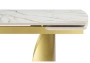 Керамический стол Woodville Готланд 160(220)x90 бежевый (fnz9206037) / золото