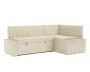 Кухонный угловой диван Вермут (Бархат бежевый STAR VELVET 6 LIGHT BEIGE) 211х83х141 см