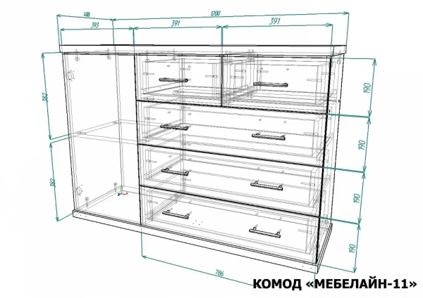 Комод Мебелайн-11