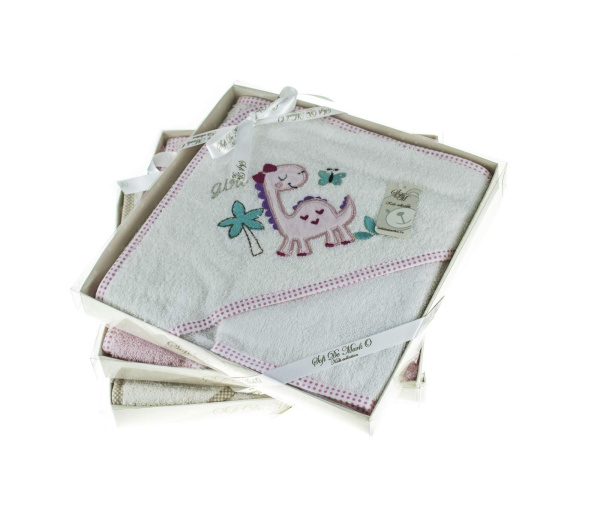 FANNY DINO (розовый) Пол.Уголок Мочалка Мах. 80х80