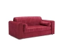 Диван аккордеон Барон №5 ППУ 155х200 см (Бархат красный STAR VELVET 3 DARK RED)