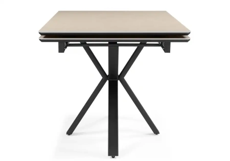Керамический стол Notta Старлайт 140(200)х80 okara light yellow / черный