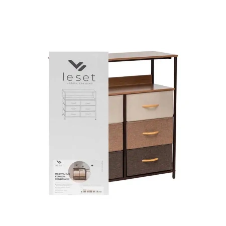 Комод Leset Локи 6 ящ. с полкой