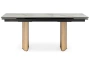 Керамический стол Woodville Монерон 180(240)x90 calacatta gold / дуб монтана