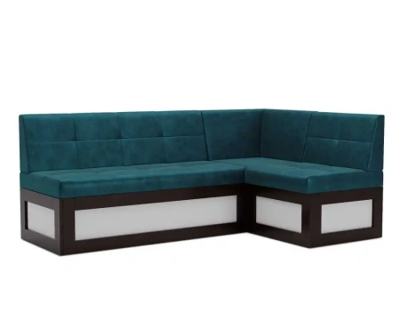 Нотис Правый угол (Бархат сине-зеленый STAR VELVET 43 BLACK GREEN) 187х82х112 см