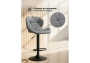 Барный стул Woodville Trio light gray / black