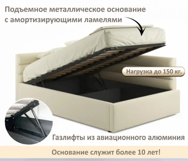 Кровать полутораспальная Aura 1200