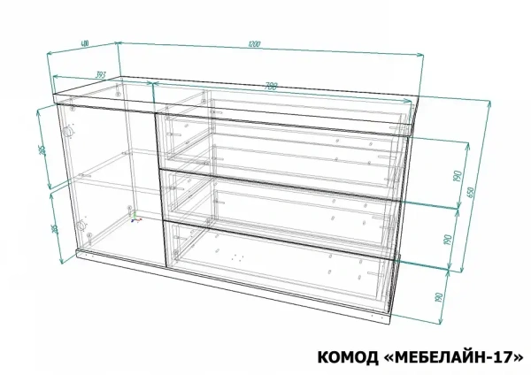 Комод Мебелайн-17