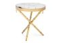 Журнальный стол Woodville Monika 50х55 marble / gold