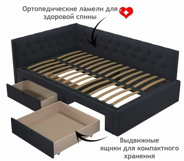 Кровать полутораспальная Afelia 2000x1200