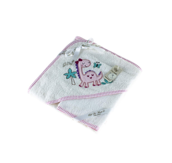 FANNY DINO (белый) Пол.Уголок Мочалка Мах. 80х80