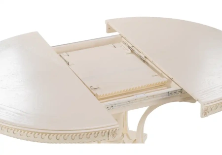 Стол деревянный Woodville by Лайфмебель Нозеан круглый бежевый / золото