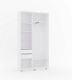Шкаф-купе PRIME, 120х45х230 Белый с зеркалом