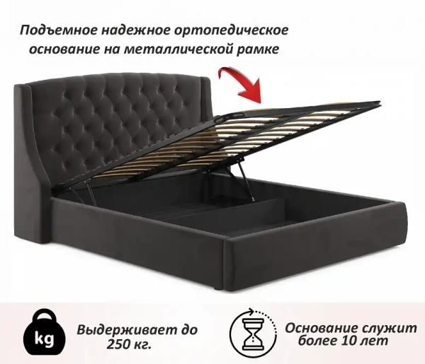 Кровать полутораспальная Stefani 2000x1400 с ПМ и матрасом АСТРА