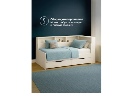 Кровать Woodville Амер 190х80 белая