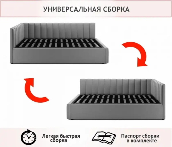 Кровать полутораспальная Milena 2000x1200