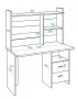 Стол компьютерный Домино Lite СКЛ-Прям120Р+НКЛ-120
