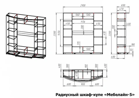 Шкаф-купе Мебелайн-5