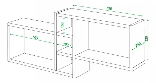 Полка книжная Домино ПК-20