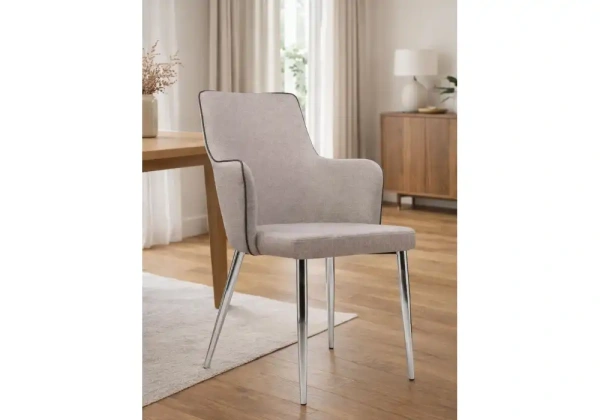 Стул на металлокаркасе Woodville Benza beige fabric