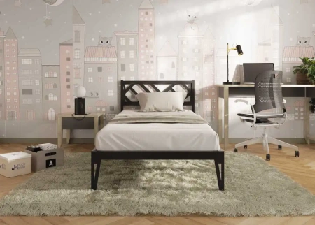 Кровать КМД 47 АЙРИС 900, черный
