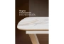Керамический стол Woodville Петир 120(160)х80х75 gilt white / дуб монтана