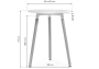 Стол деревянный Woodville Lorini 60 white / wood